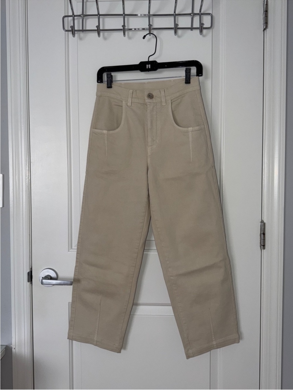 Eleventy Women's Cream Denim Trousers With Pleats